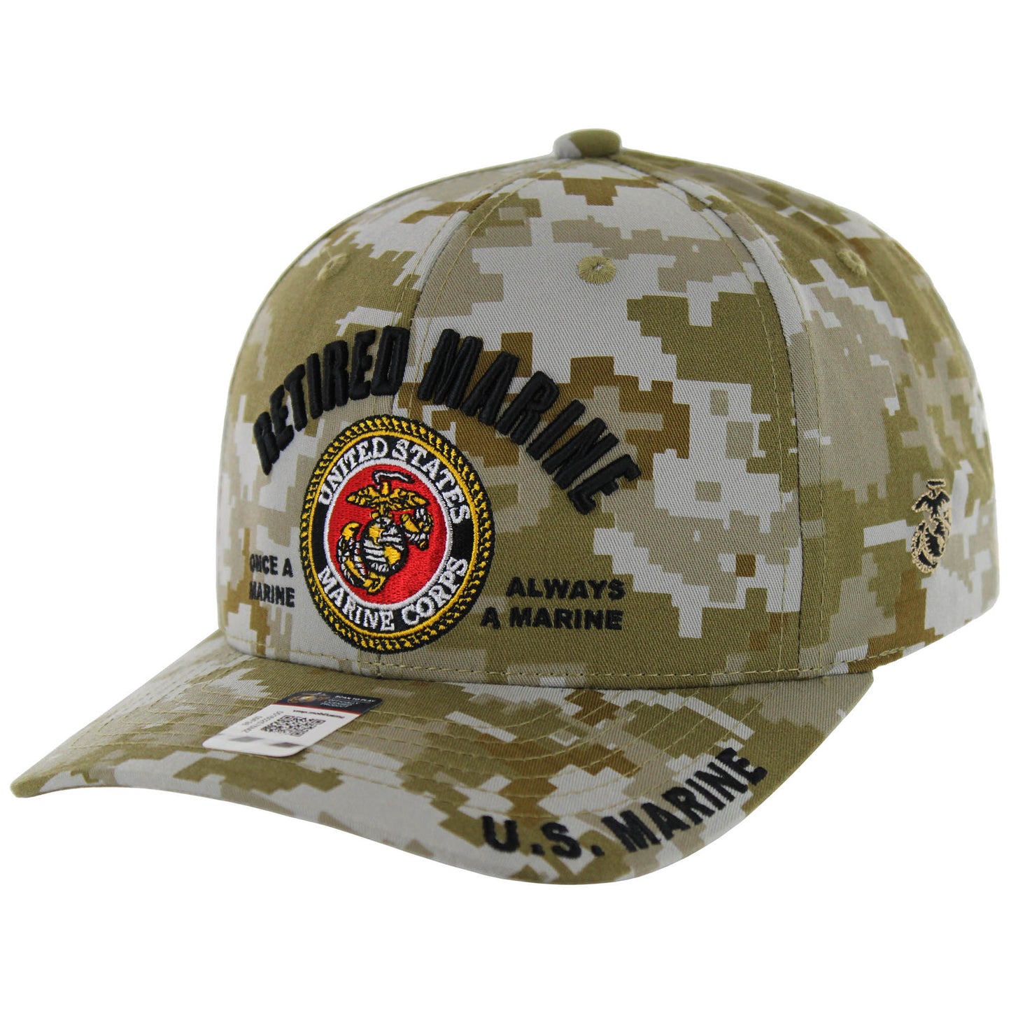 Officially licensed Marine Corps veteran baseball cap for men