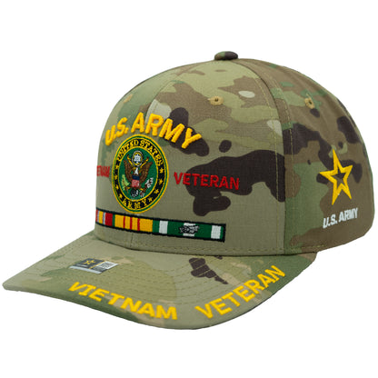 Camo Army veteran baseball cap with military design