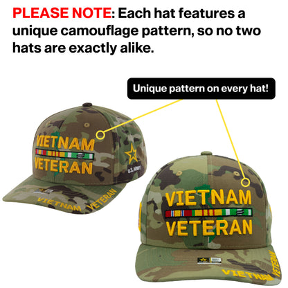 U.S. ARMY CAP, CAMO VIETNAM VETERAN