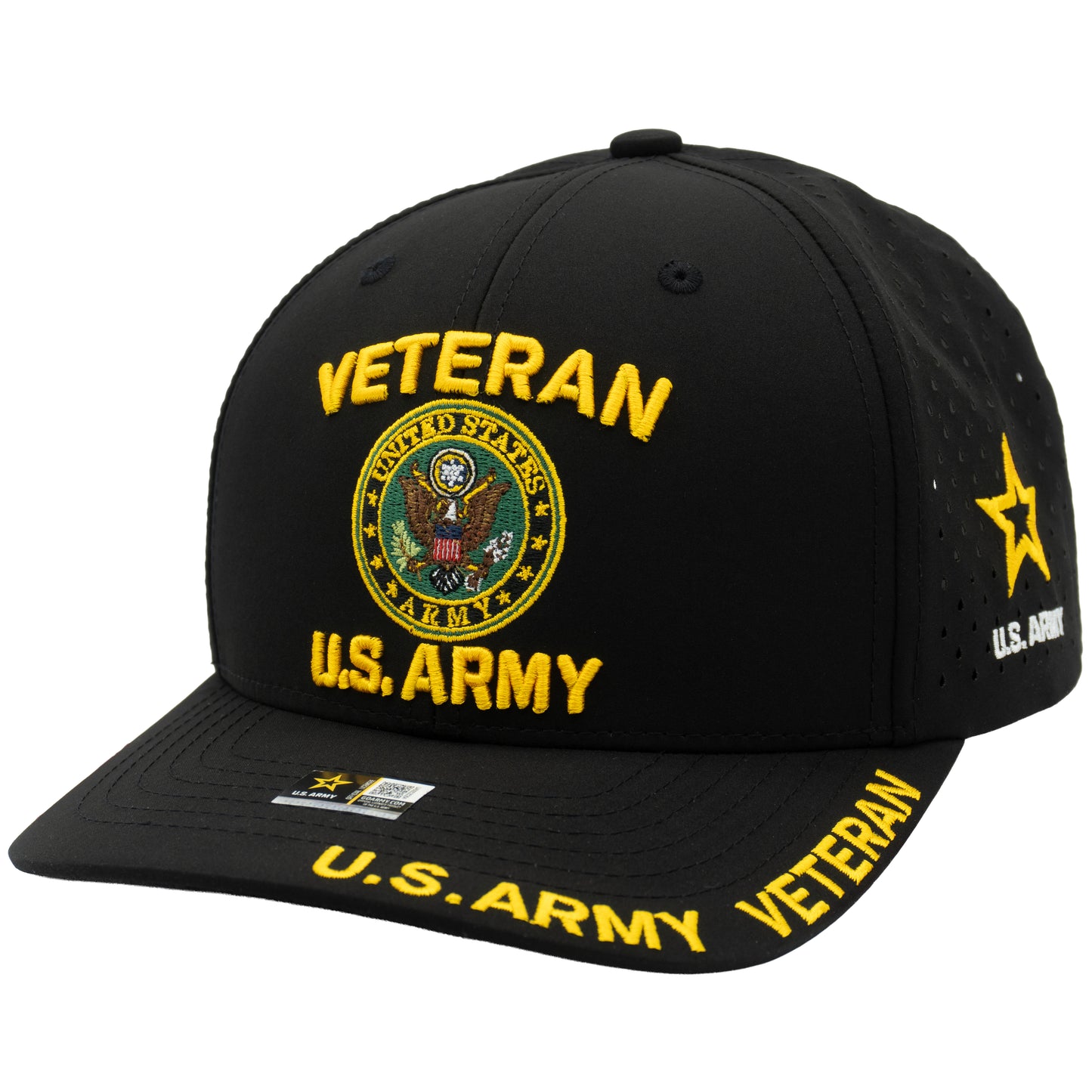 Army veteran perforated hat with premium military design