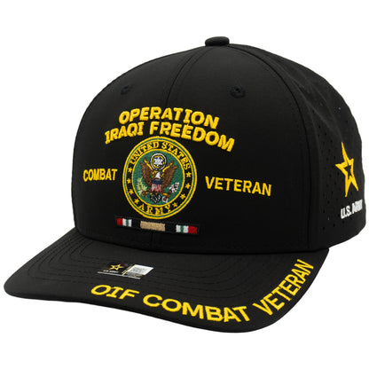 Army veteran perforated hat with premium military design