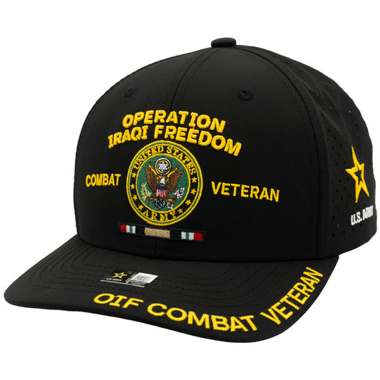 Army veteran perforated hat with premium military design