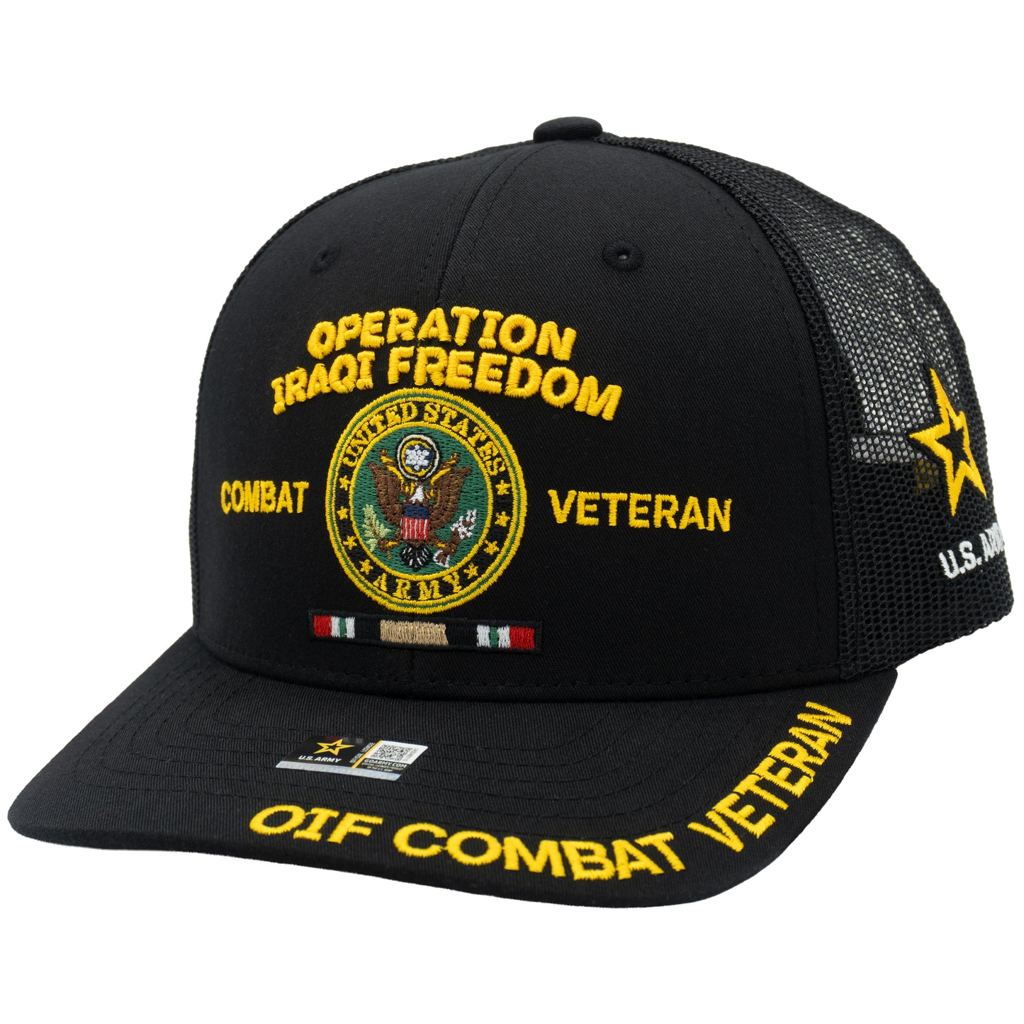 Army veteran trucker hat with premium military design