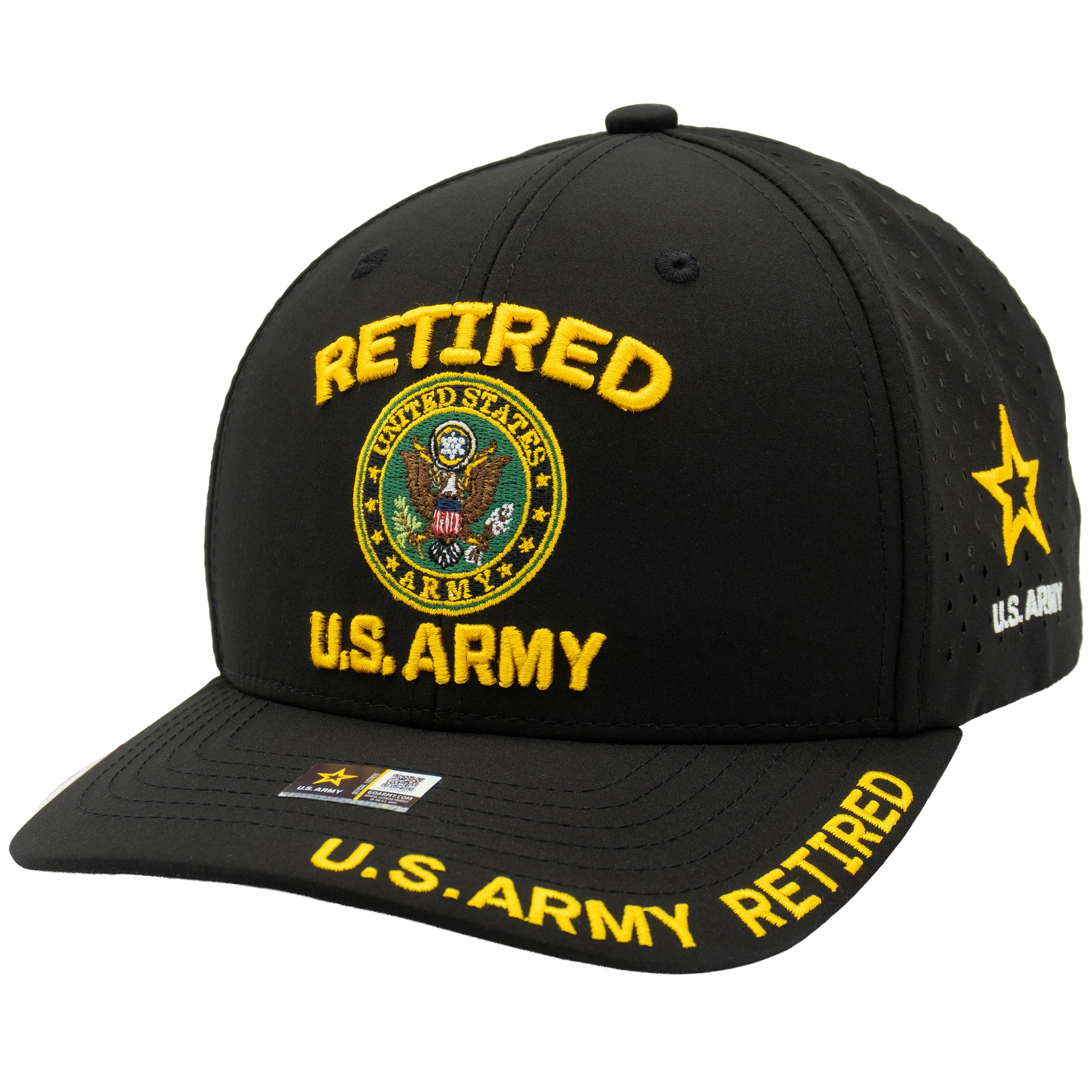 Army veteran perforated hat with premium military design