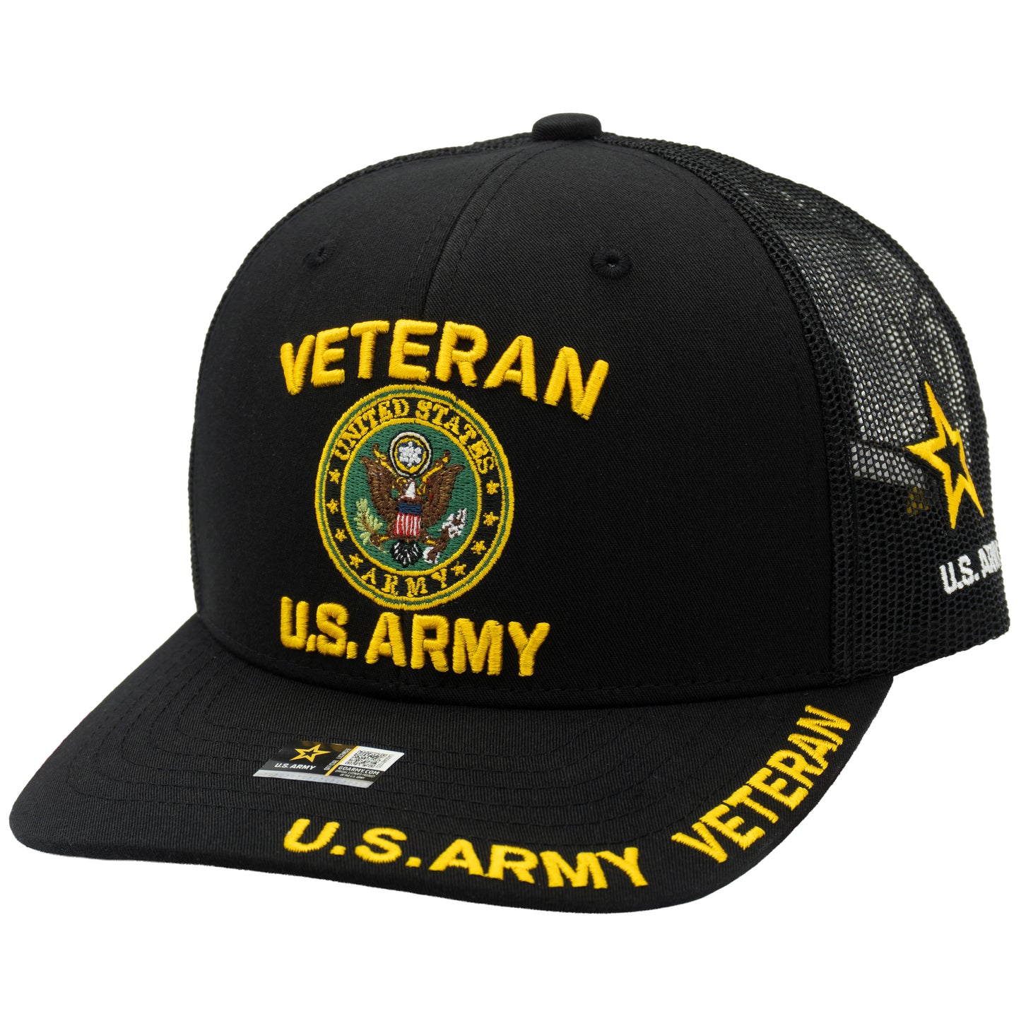 Army veteran trucker hat with premium military design