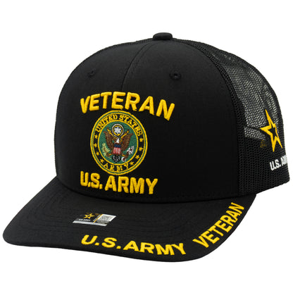Army veteran trucker hat with premium military design