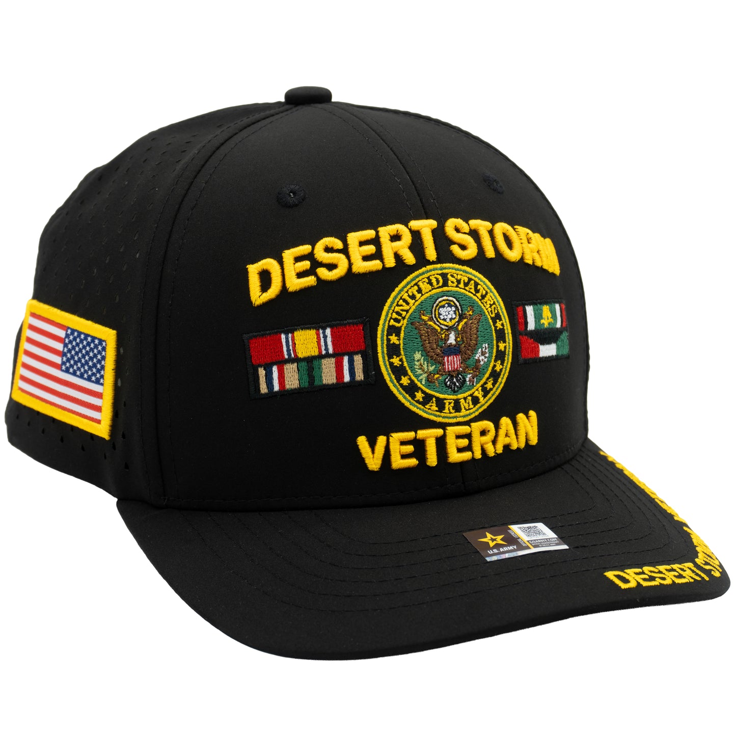 U.S. ARMY CAP, PERFORATED DESERT STORM VETERAN