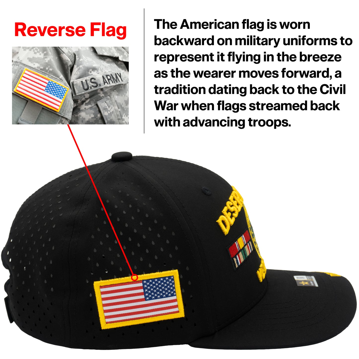 U.S. ARMY CAP, PERFORATED DESERT STORM VETERAN