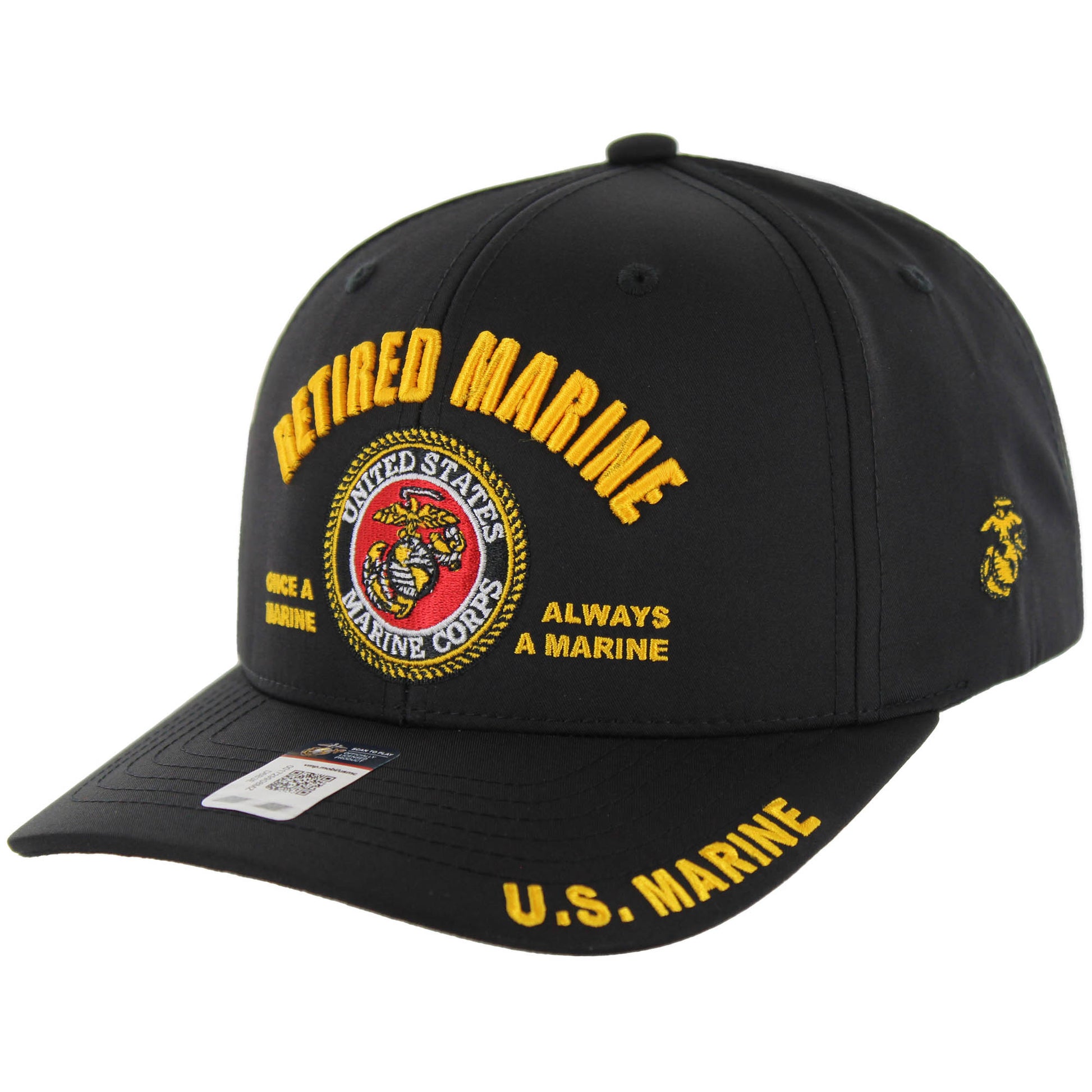 Officially licensed Marine Corps veteran baseball cap for men