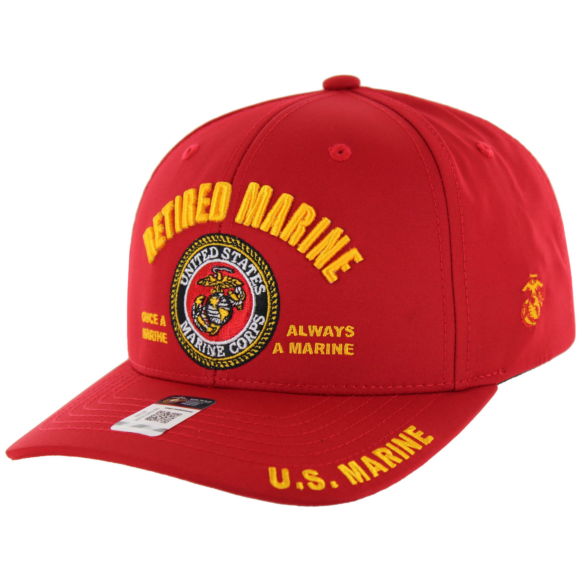 Officially licensed Marine Corps veteran baseball cap for men