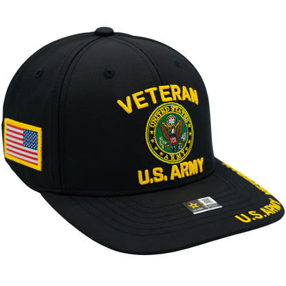 U.S. ARMY CAP, VETERAN SEAL , BLACK