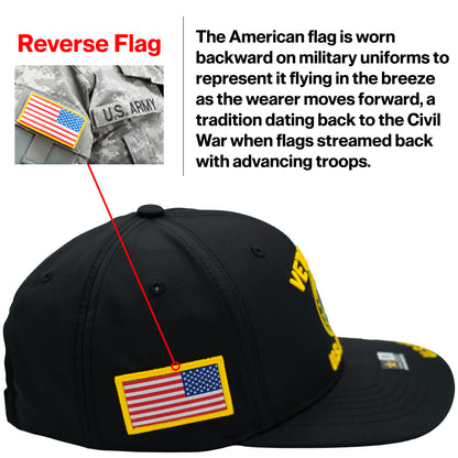 U.S. ARMY CAP, VETERAN SEAL , BLACK