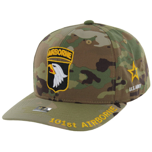 Camo Army veteran baseball cap with military design