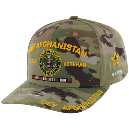 Camo Army veteran baseball cap with military design