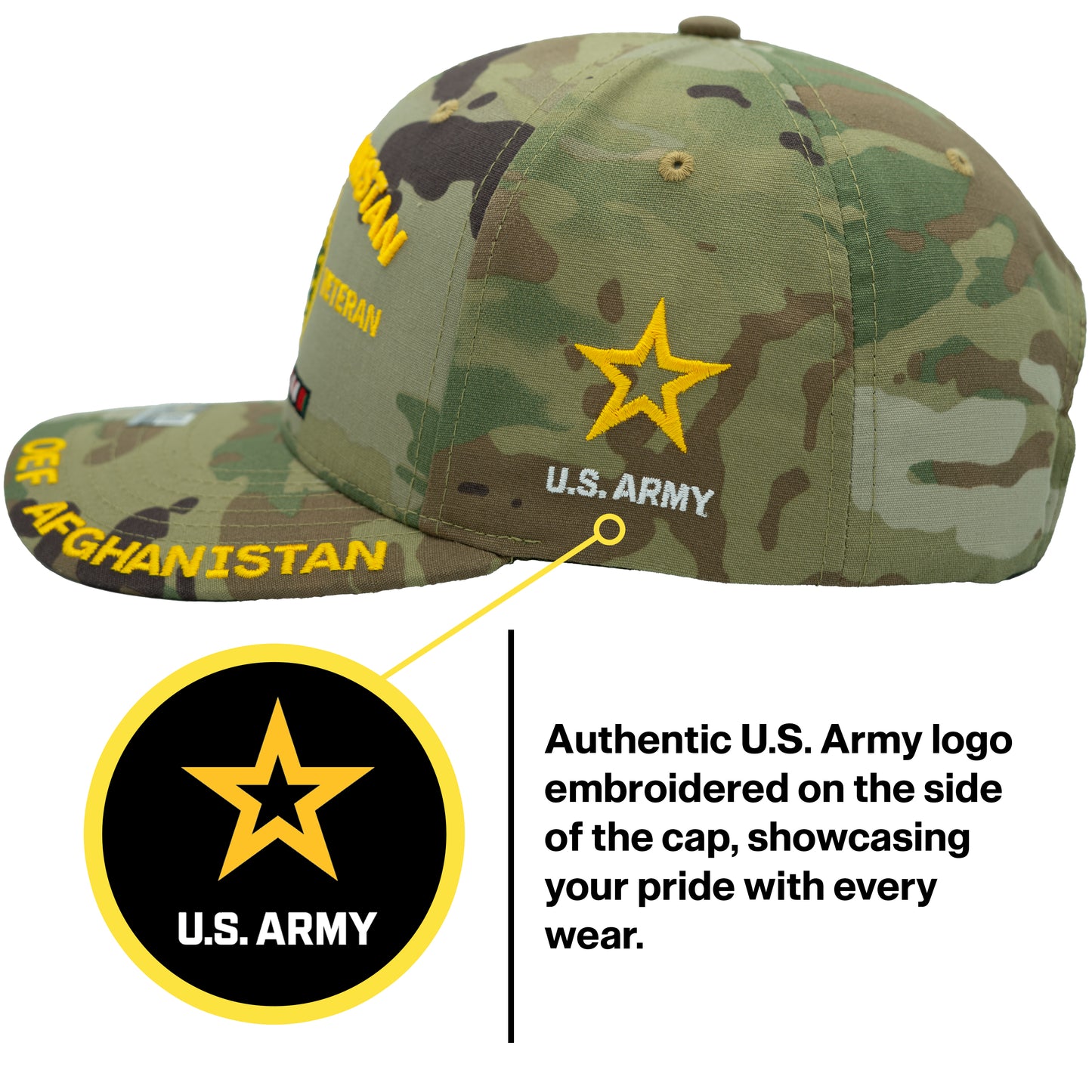 U.S. ARMY CAP, CAMO OEF AFGHANISTAN OPERATION ENDURING FREEDOM COMBAT VETERAN