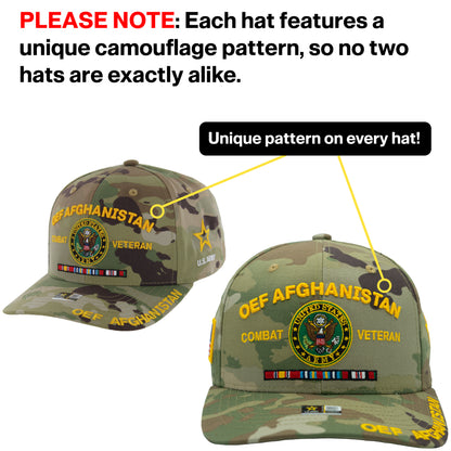 U.S. ARMY CAP, CAMO OEF AFGHANISTAN OPERATION ENDURING FREEDOM COMBAT VETERAN