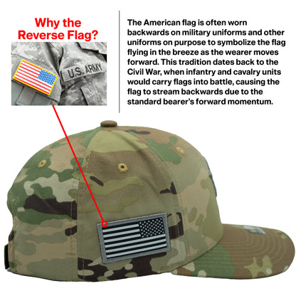U.S. ARMY CAP, CAMO STAR LOGO (GREY)